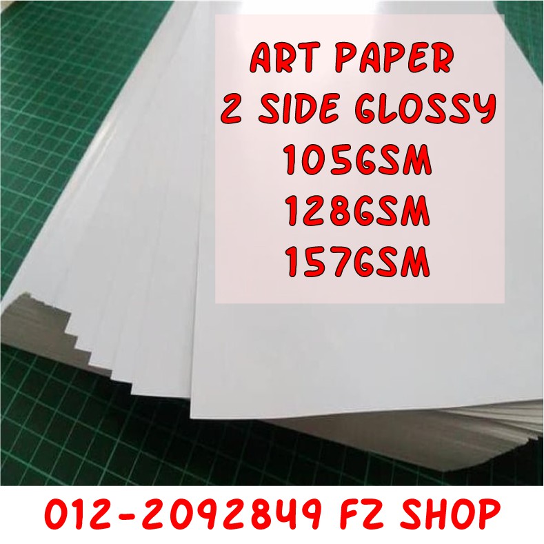 ART PAPER 100PCS A4 2S glossy 105 GSM / 128 GSM / 157 GSM Shopee