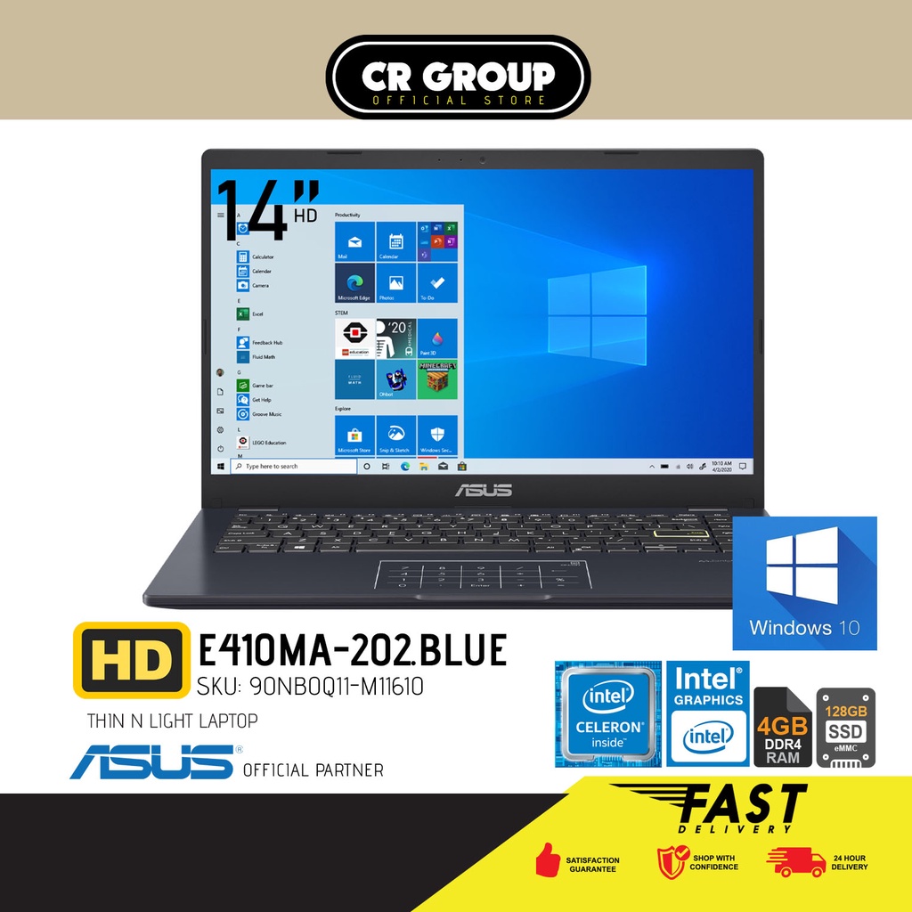 [Same Day Delivery] Asus E410MA202 14 Inch HD Intel Celeron N4020
