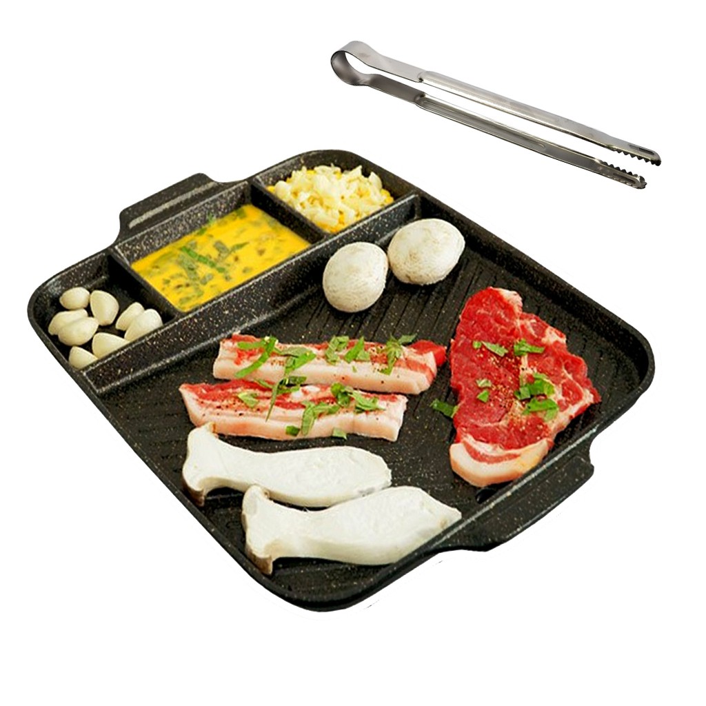 Queen sense Multi Grill Pan BBQ NonStick Grill Pan PFOA Free Stovetop