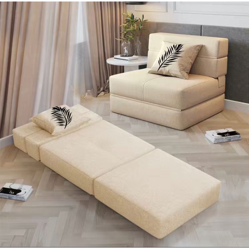 Lazy Sofa Multifunction Folding Sofa Bed Fabric Washable Folding Bed