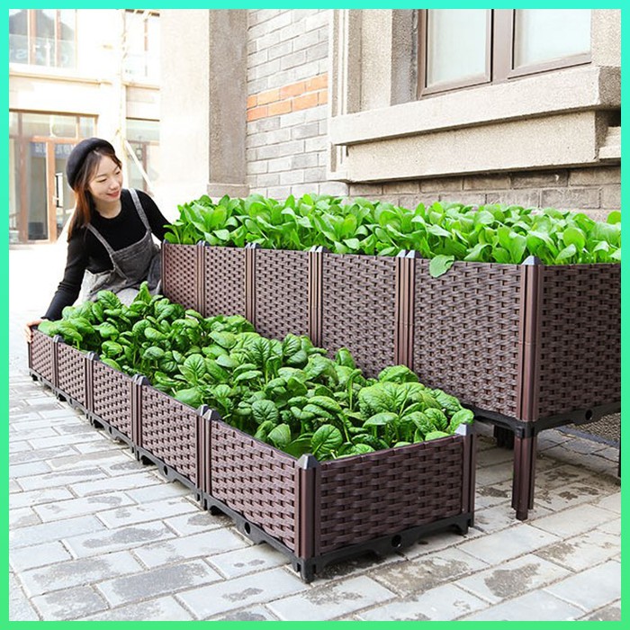 Planter Box Plant Pot and Veranda Combinable Rectangular Plastic