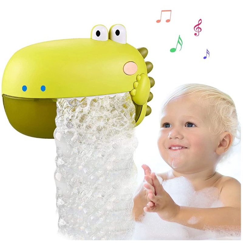 Baby Bath Toys for Kids Music Dinosaur Bubble Machine Automatic Bubble