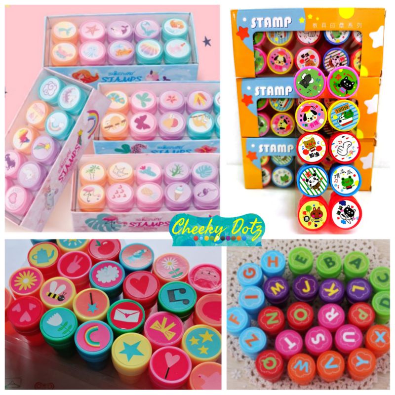 Fun Cartoon SelfInked Rubber Stamps Cute Chop Reward Stamp Party Bags