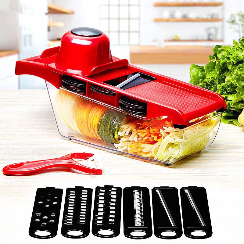 Mandoline Vegetable Fruit Slicers & Cutter With Adjustable Stainless