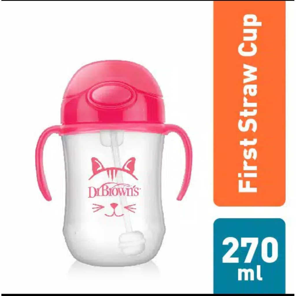 CHILDREN'S GLASS / CHILDREN'S CUPS / DR BROWN'S BABY FIRST STRAW CUP