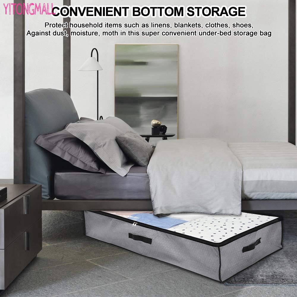 90L Large Underbed Clothes Blanket Storage Bag Under Bed Storage Duvet