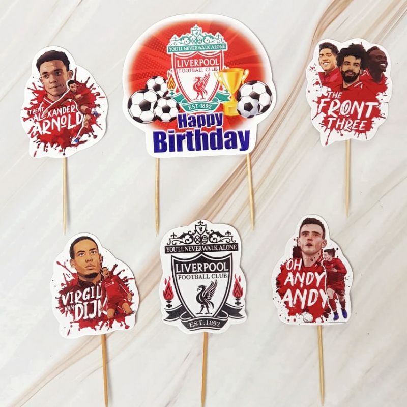 Sk Liverpool Fc Football Club Sport Cake Topper Birthday 1 Set Contents