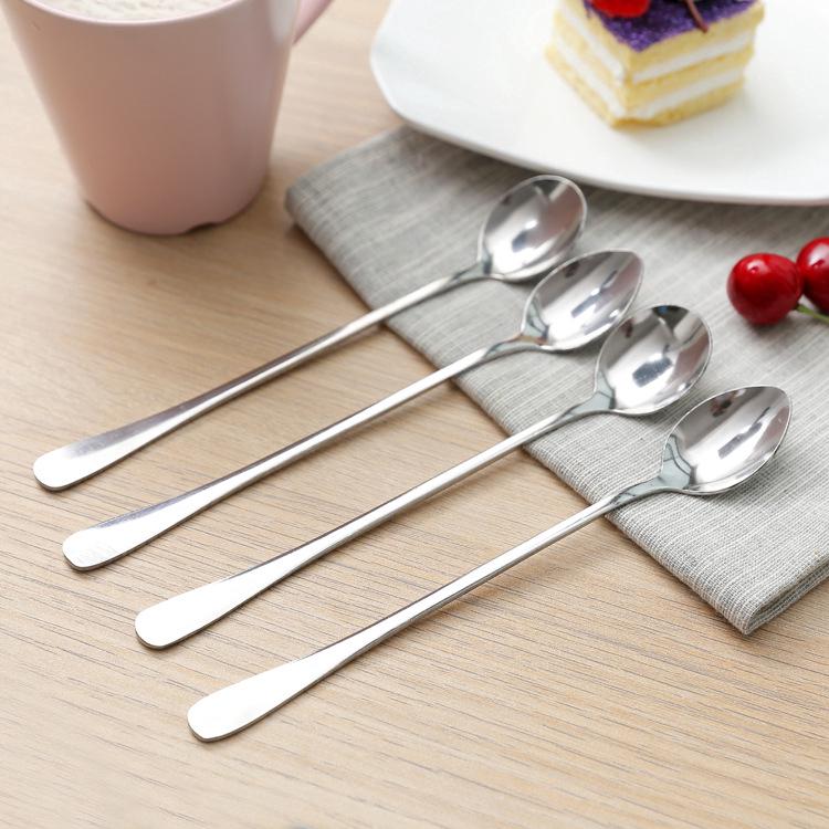 YTKorea Creative Stainless Steel Long Spoon Office Coffee spoon