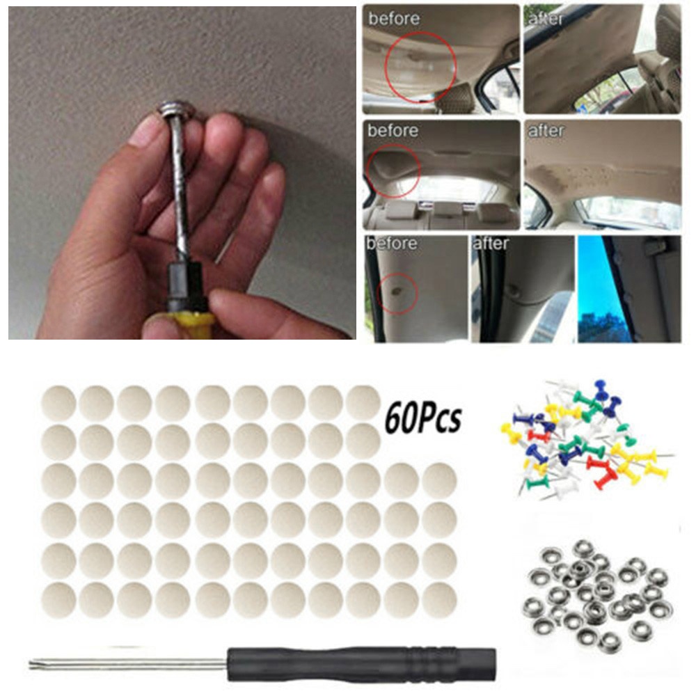 Car Roof Buckle Push Pin 60pcs Fix Sagging Headliner Roof Lining Repair Kit New Shopee Singapore
