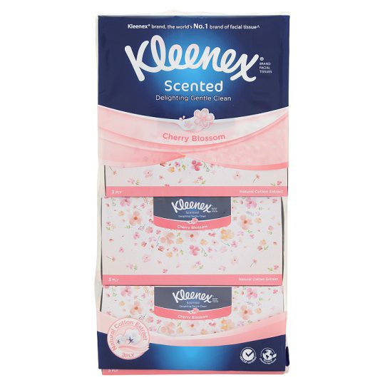 Kleenex Scented Cherry Blossom 3 Ply Facial Tissue 4 x 100s Shopee