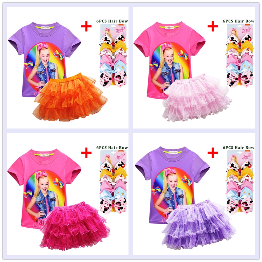 JOJO SIWA Kids Clothing Set Cotton T Shirts+Pants for Girls Summer Baby