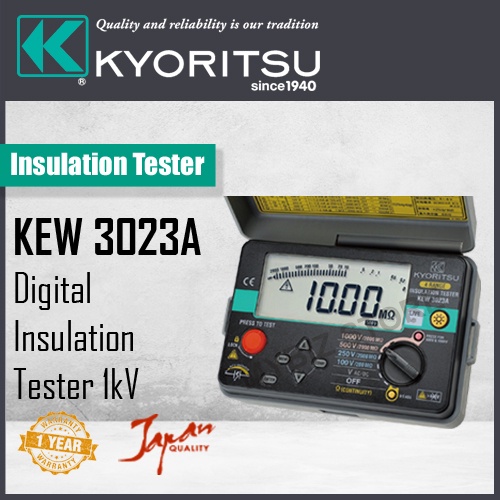 Kyoritsu 3023A Digital Insulation Tester 100/250/500/1000V Shopee