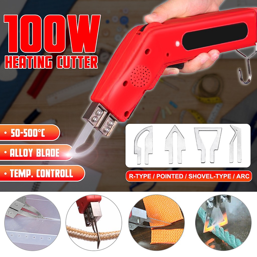 100W Hand Hold Heating Knife Cutter Hot Cutter Fabric Rope Electric