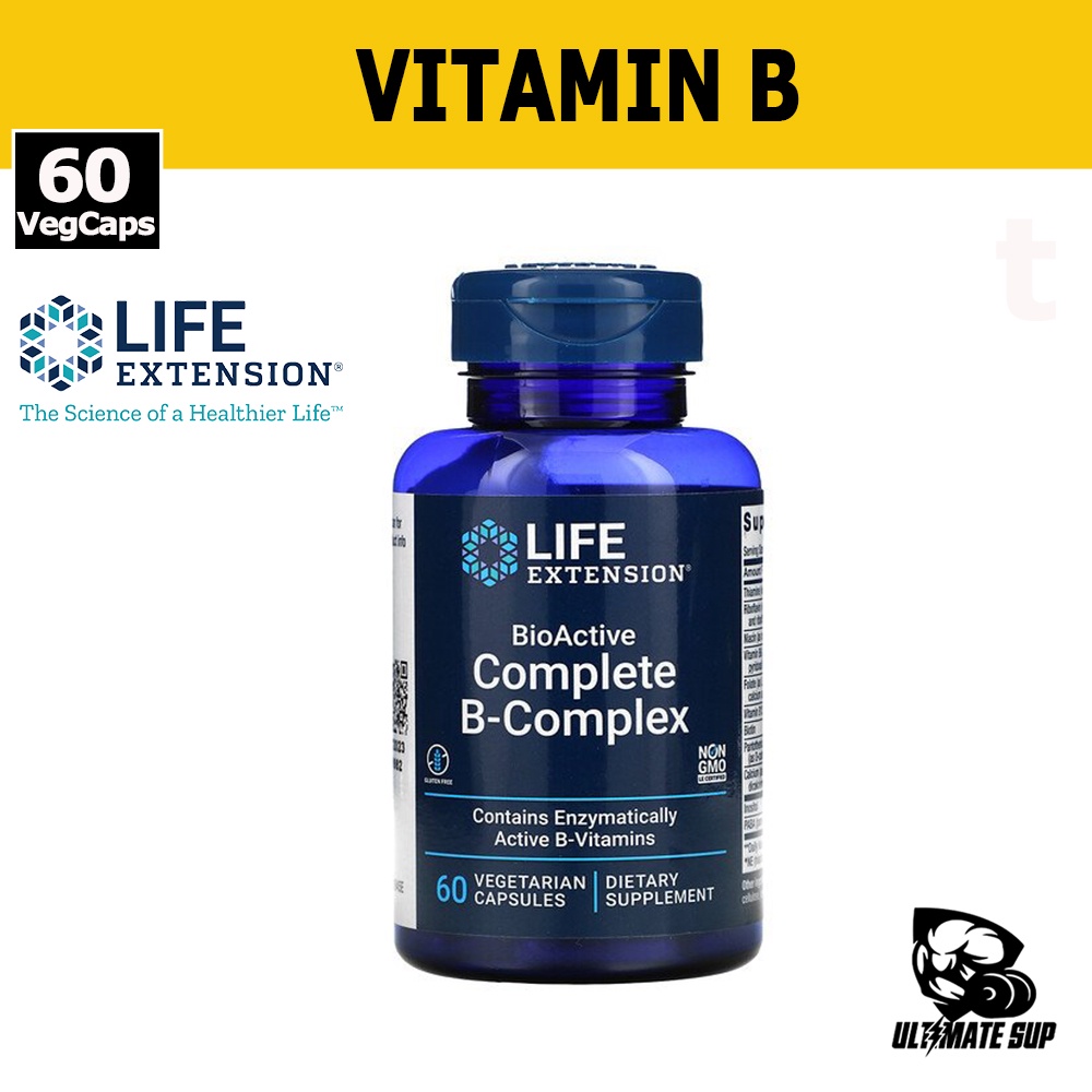 Life Extension, BioActive Complete Vitamin B1+B2, Vitamin B6