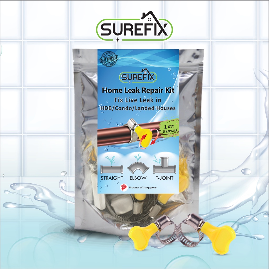 Home Leak Repair Kit FIX HDB CONDO LANDED PIPE LEAK Plumbing tools