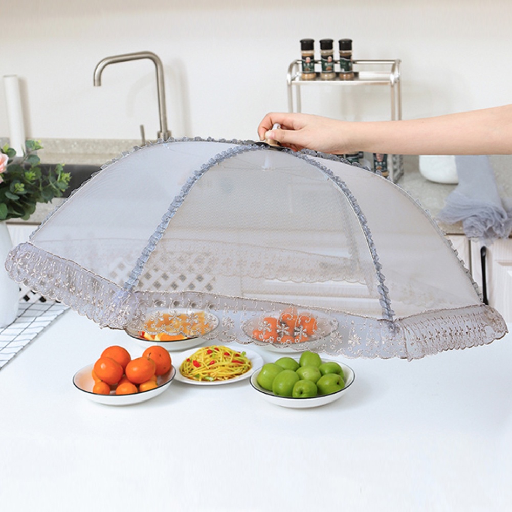Foldable Table Food Cover Umbrella Style Anti Fly Mosquito Kitchen