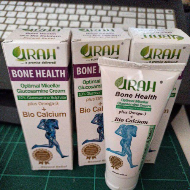 Urah Bone Health + BioCalcium + Omega3 Glucosamine Cream Twin Pack Promotion Shopee Singapore