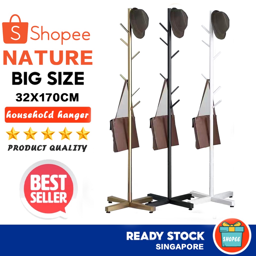 Floor coat dish drying rack hanger bedroom coat rack metal hanging