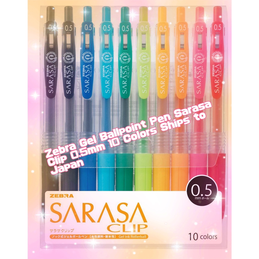 Zebra Gel Ballpoint Pen Sarasa Clip 0.5mm 10 Colors Ships to Japan