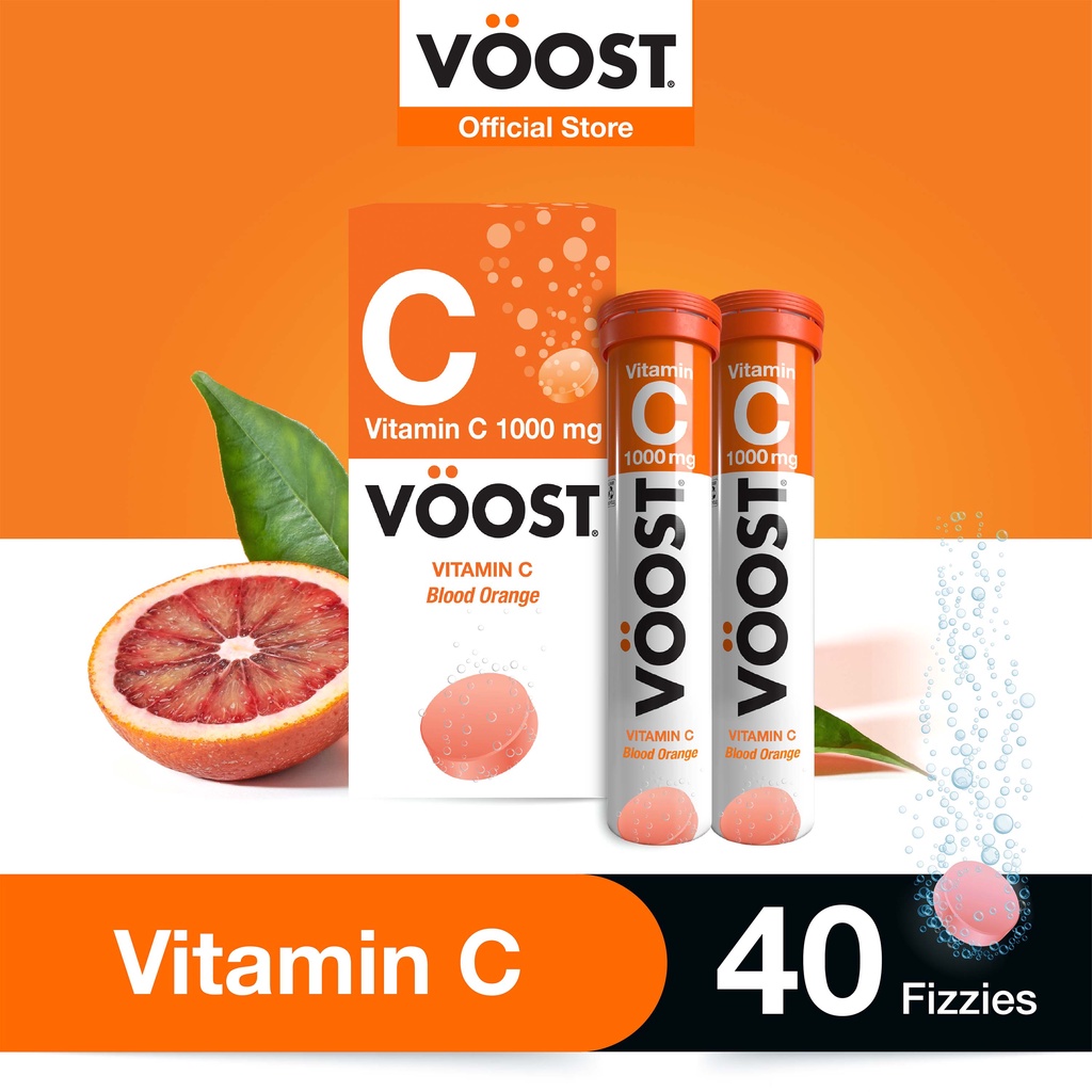 VOOST Vitamin C Effervescent Vitamin Supplement 40 Tabs to maintain