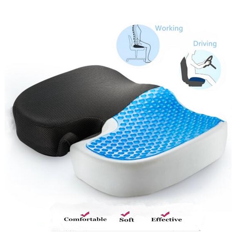 Gel Orthopedic Memory Cushion Foam U Coccyx Travel Seat Massage Car