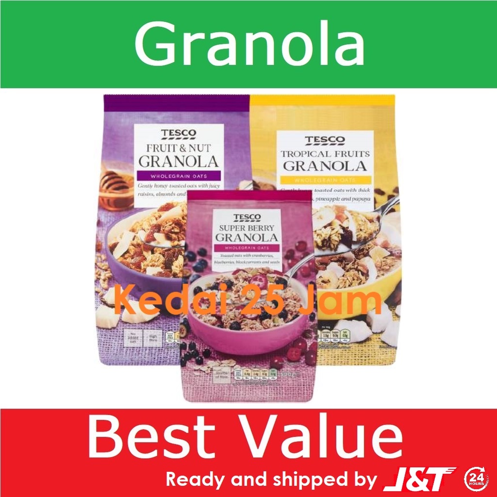 Granola & Muesli Tesc0 [Tropical Fruit 1kg] [Fruit Nut 1kg] [Super