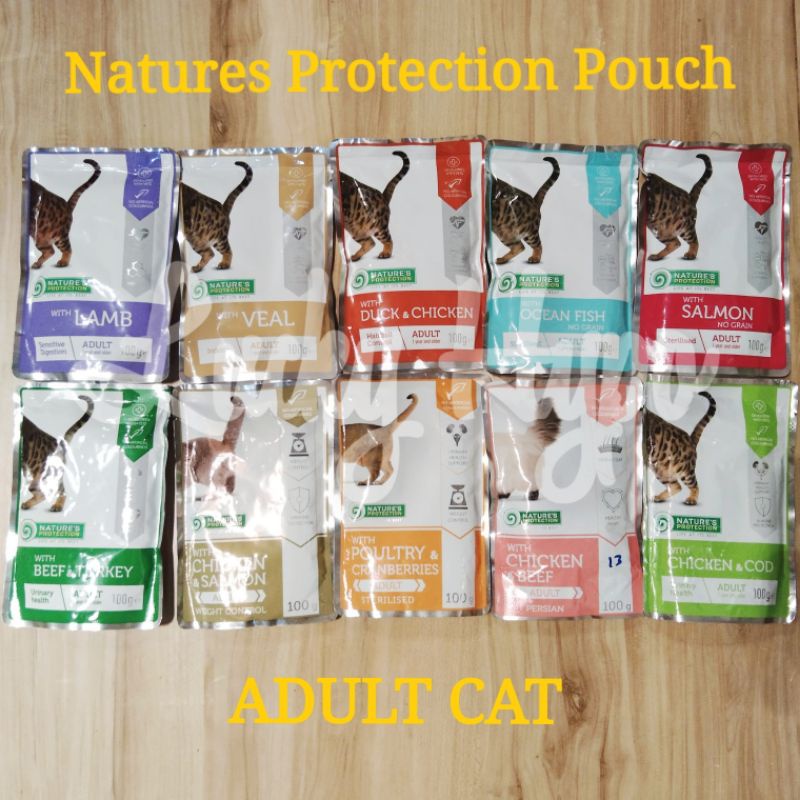 Wet Cat Food Sachets / Catfood Natures Protection Pouch Adult Cat