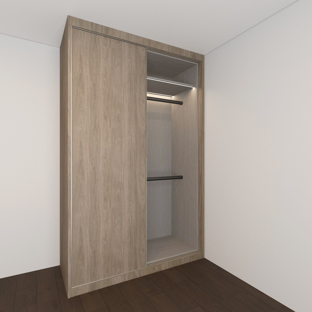 FULLY CUSTOMIZED Sliding Wardrobe with inbuilt LED sensor light and