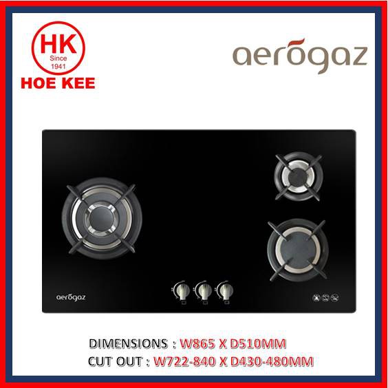 Aerogaz AZ333F 90CM Glass Gas Hob Shopee Singapore