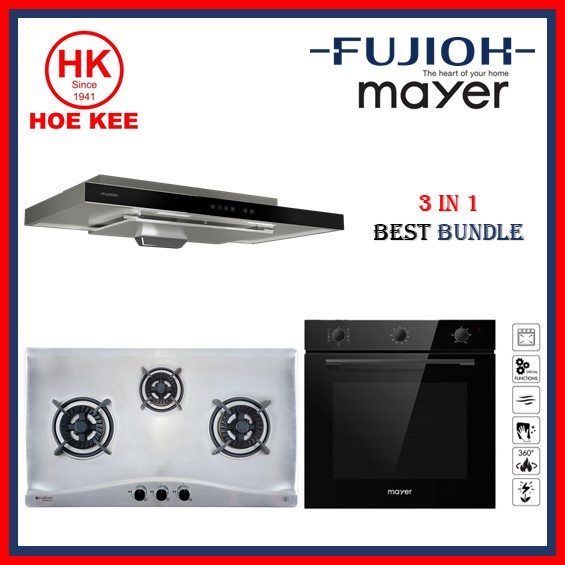 (Bundle) Fujioh FHGS 5530 SVSS STAINLESS STEEL HOB + Fujioh FRMS