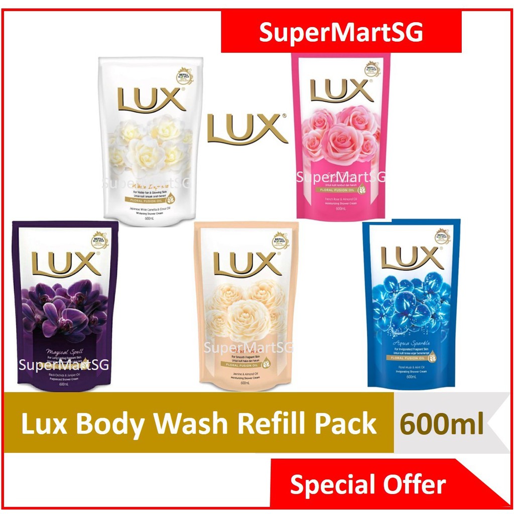 LUX Shower Gel Refill Pack 600ml Shopee Singapore