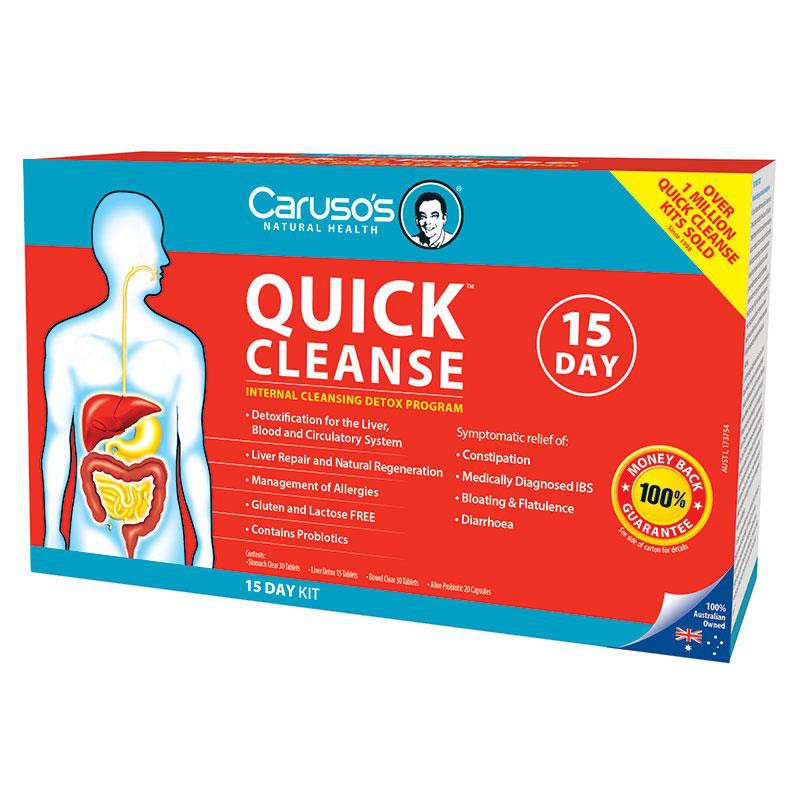 Carusos Natural Health Quick Cleanse 15 Day Detox Program + Probiotic | Shopee Singapore