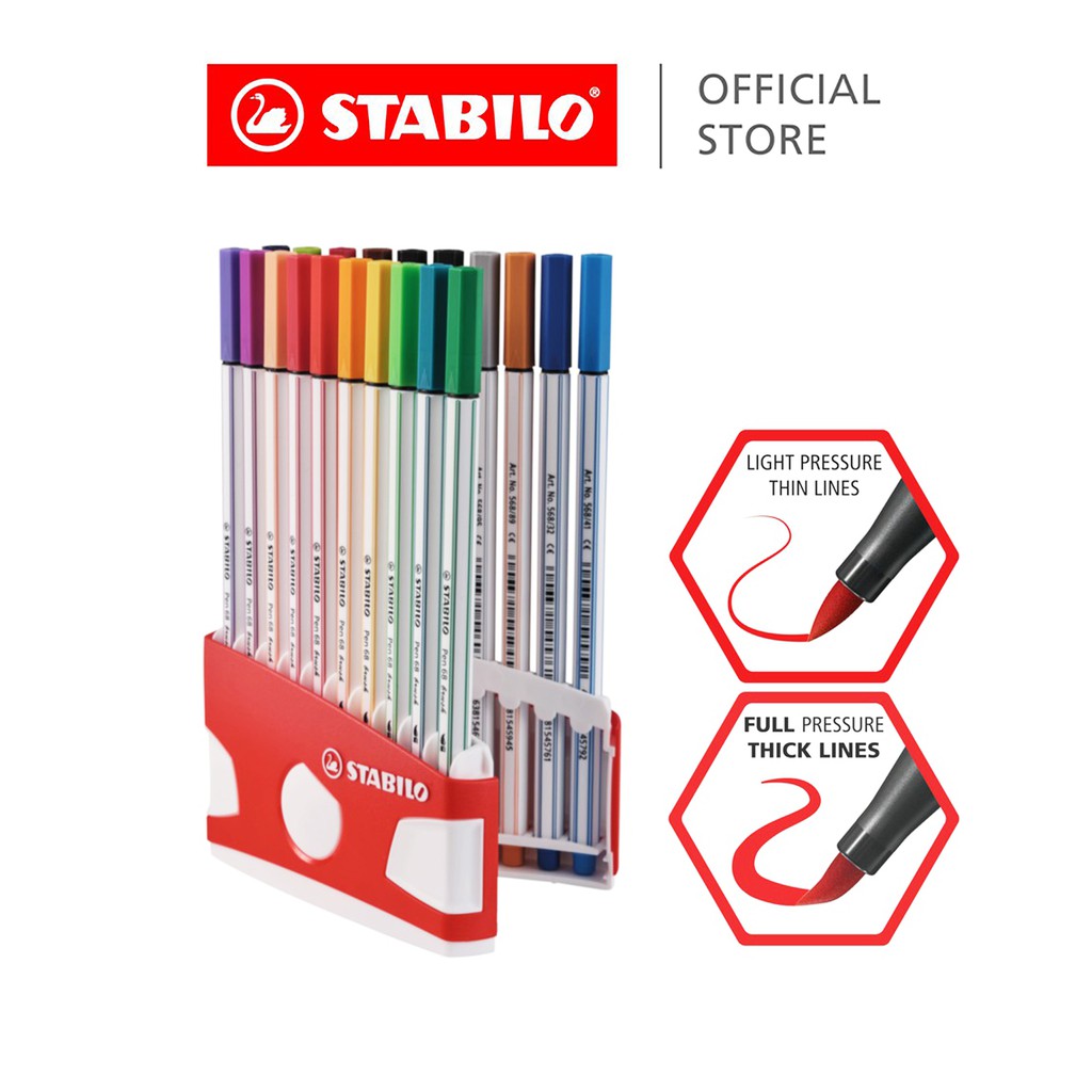 STABILO Premium FibreTip Pen 68 Brush Premium FibreTip Pen with Brush