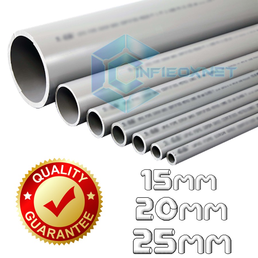 BBB PVC Pipe Air PVC Kelabu PVC Water Pipe 1/2" 15MM 3/4" 20MM 1" 25MM