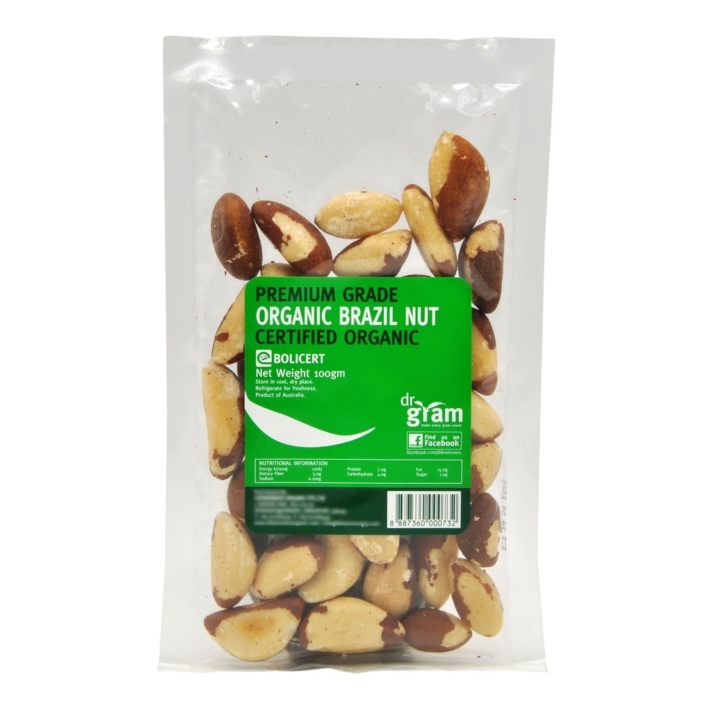 Dr Gram Organic Brazil Nuts (Raw) 100g Shopee Singapore