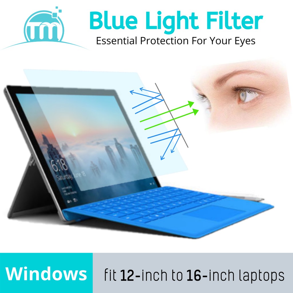 【TM】Anti Blue Light Screen Protector UV Filter for Windows 12 13 14 15