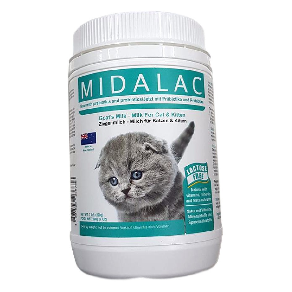 MIDALAC GOAT'S MILK FOR CAT AND KITTEN 200G Cat Supplement (LACTOSE