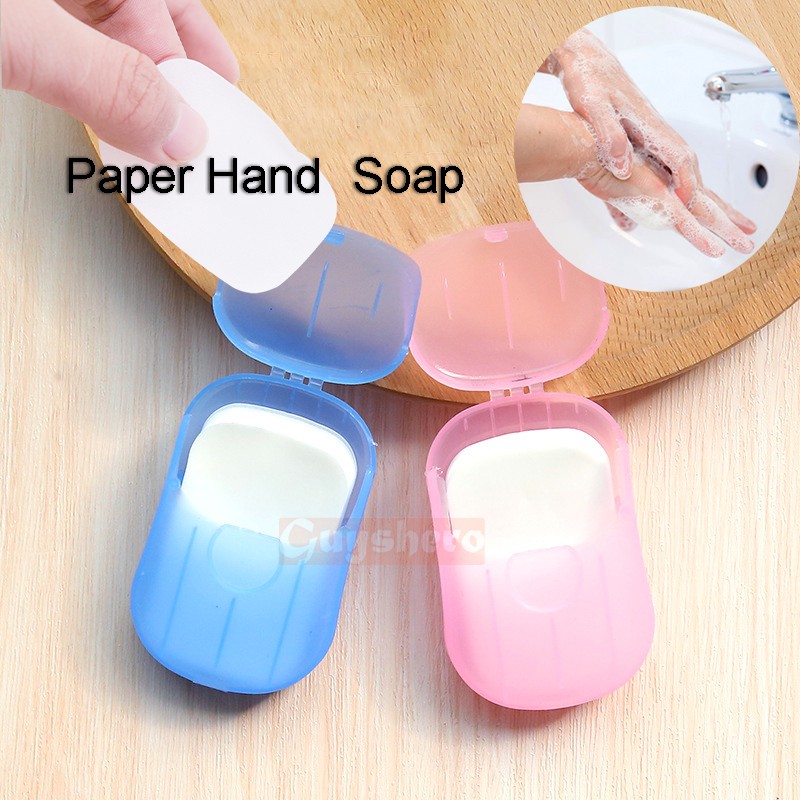[Same Day Ship]Disposable Soap Paper Hand Washing Tablets Boxed Holder