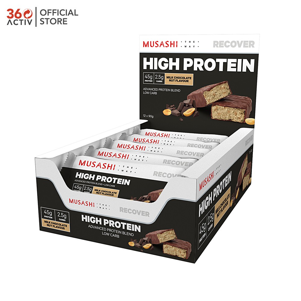 Musashi High Protein Bar 90g (Box of 12) Shopee Singapore