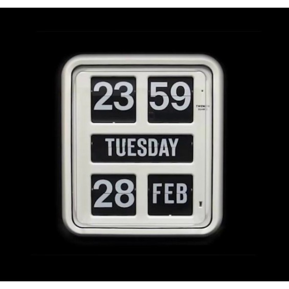 Twemco BQ170 Flip Clock (White) Shopee Singapore