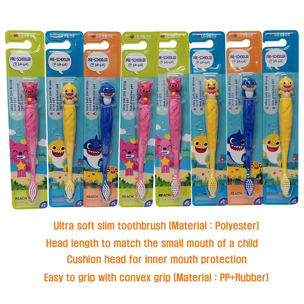 Pinkfong Baby shark Family Kids Tooth brush over 3 years old oral care