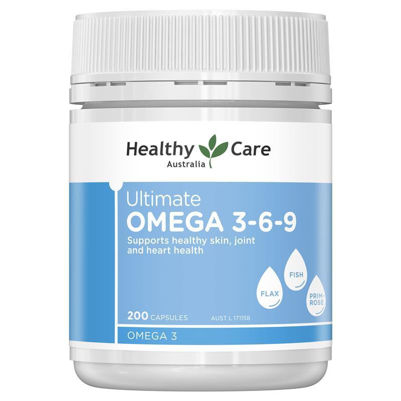 Healthy Care Ultimate Omega 369 Fish Oil 200 Capsules Sep 2024 Evening primrose oil