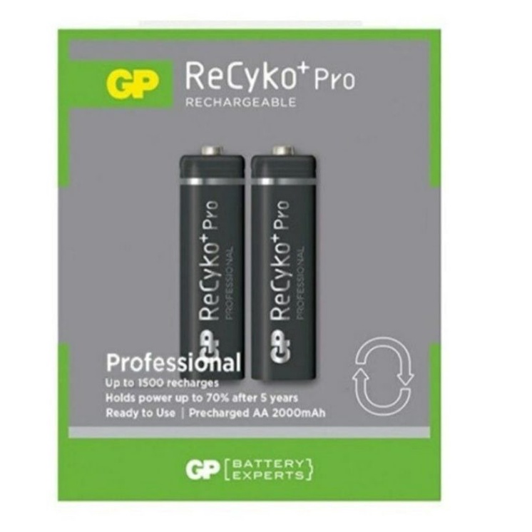 SG Ready Stock GP Recyko Pro Rechargeable Battery AA 2pcs 2000mAh
