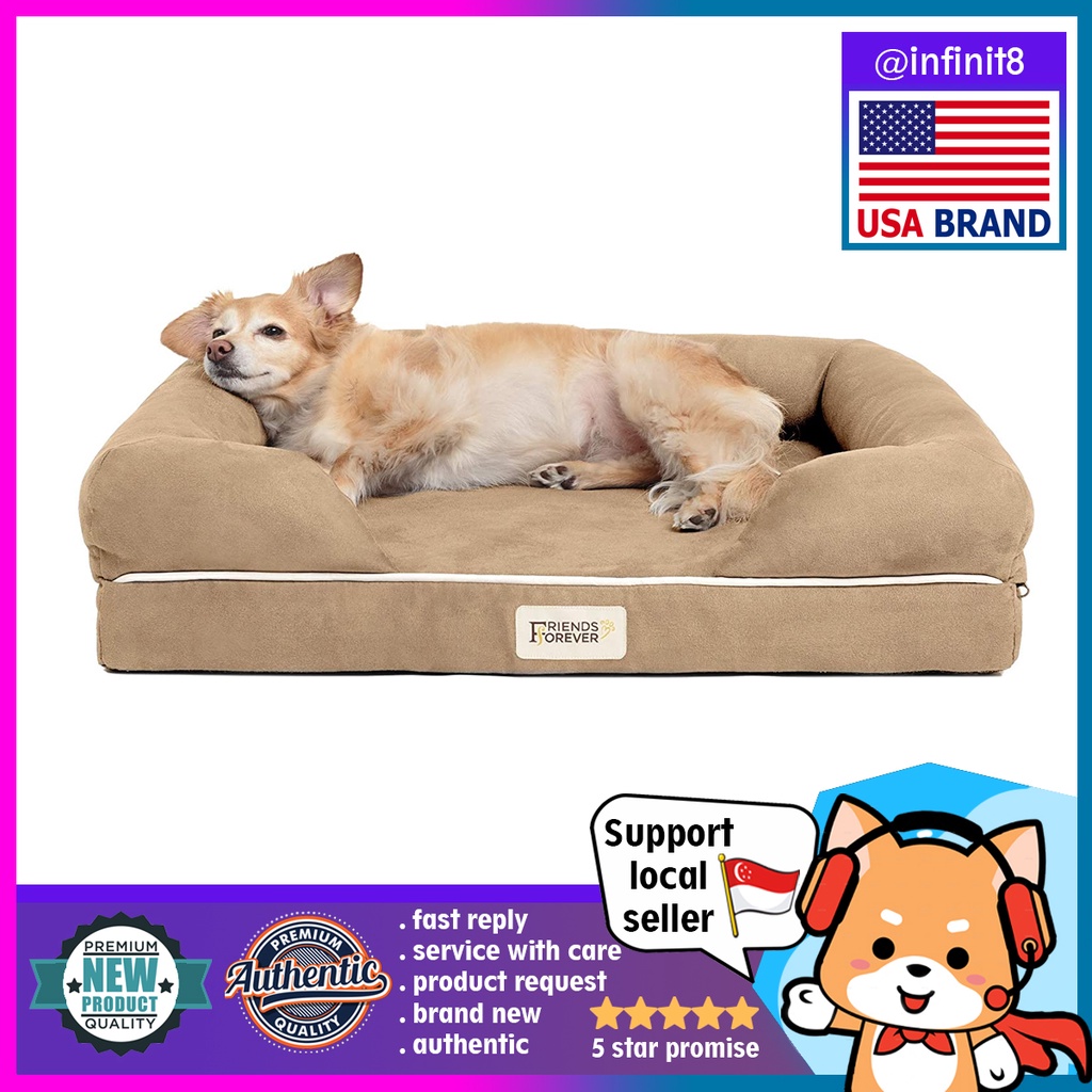[sg stockUSA brand] Friends Forever Orthopedic Dog Bed Lounge Sofa