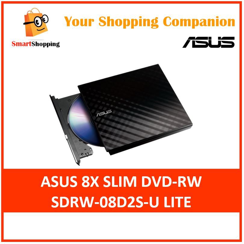 ASUS 8X Drive Slim CD/DVDRW External DVD Writer SDRW08D2SU LITE Ex DVDRW DVDRW DVD RW 8x
