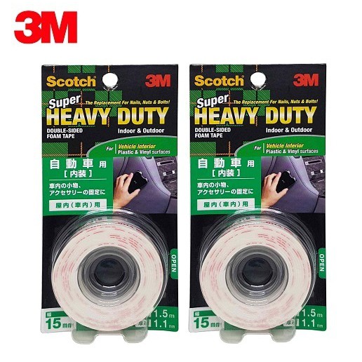 3M Scotch Super Heavy Duty Double Sided Foam Car Mounting Tape KCP15