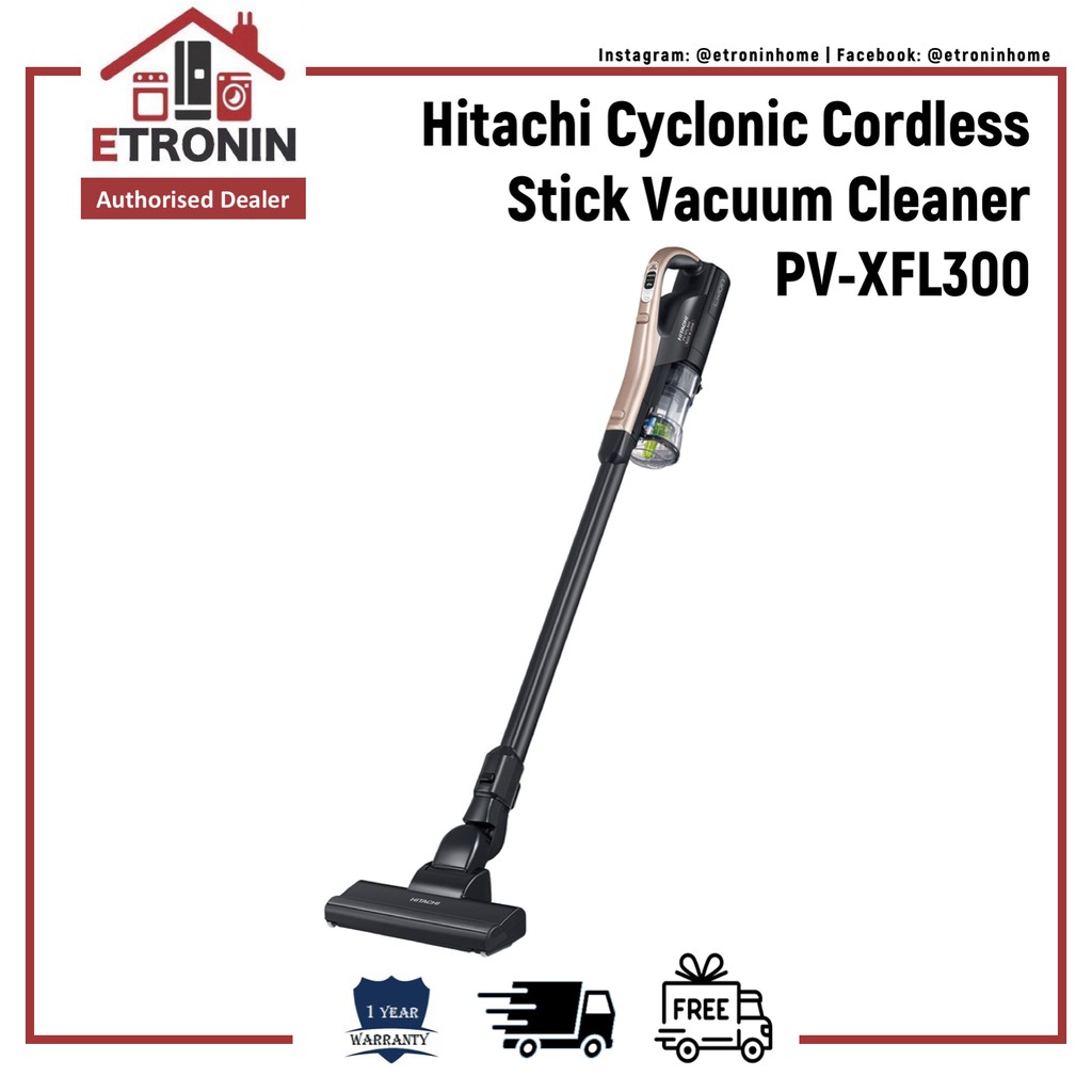 Hitachi Cyclonic Cordless Stick Vacuum Cleaner PVXFL300 Shopee Singapore