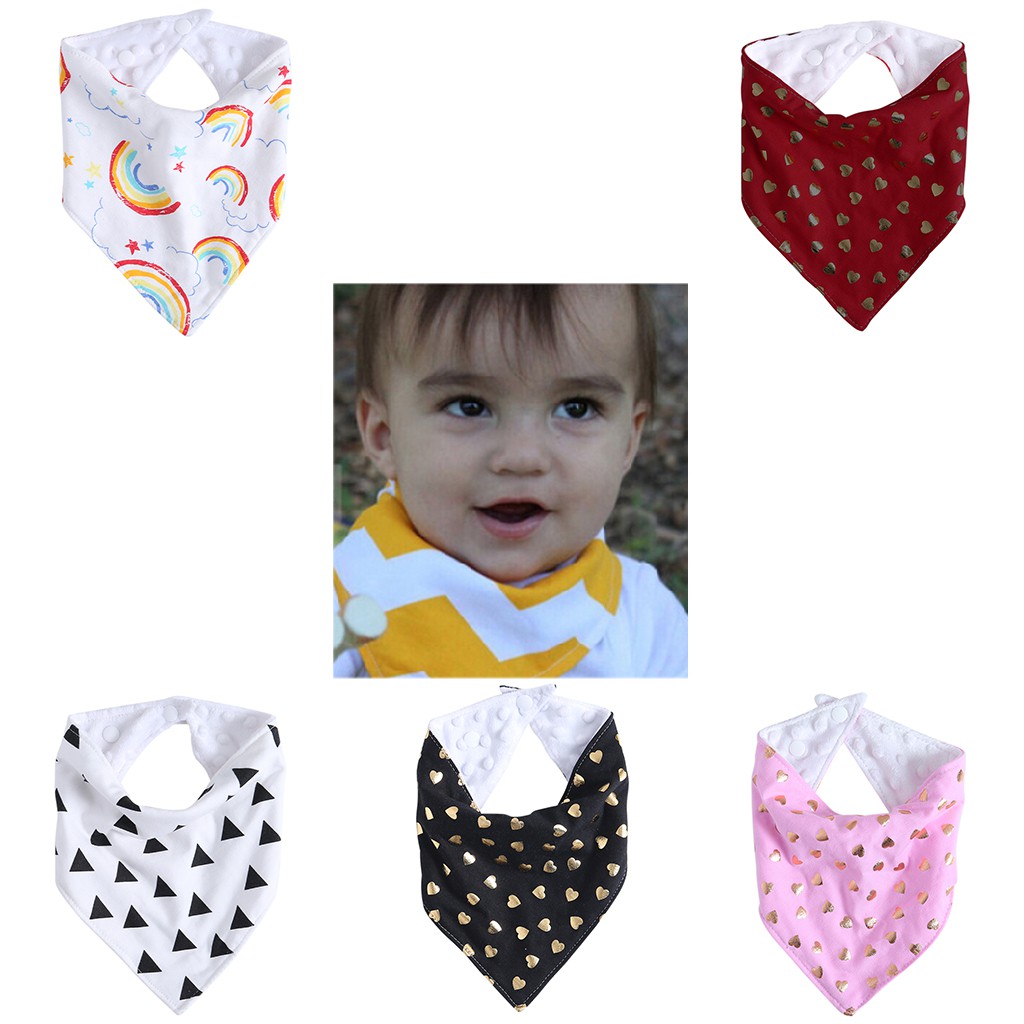 Feeding 3Pcs Soft Infant Baby Handkerchief Saliva Towel Bib Scarf