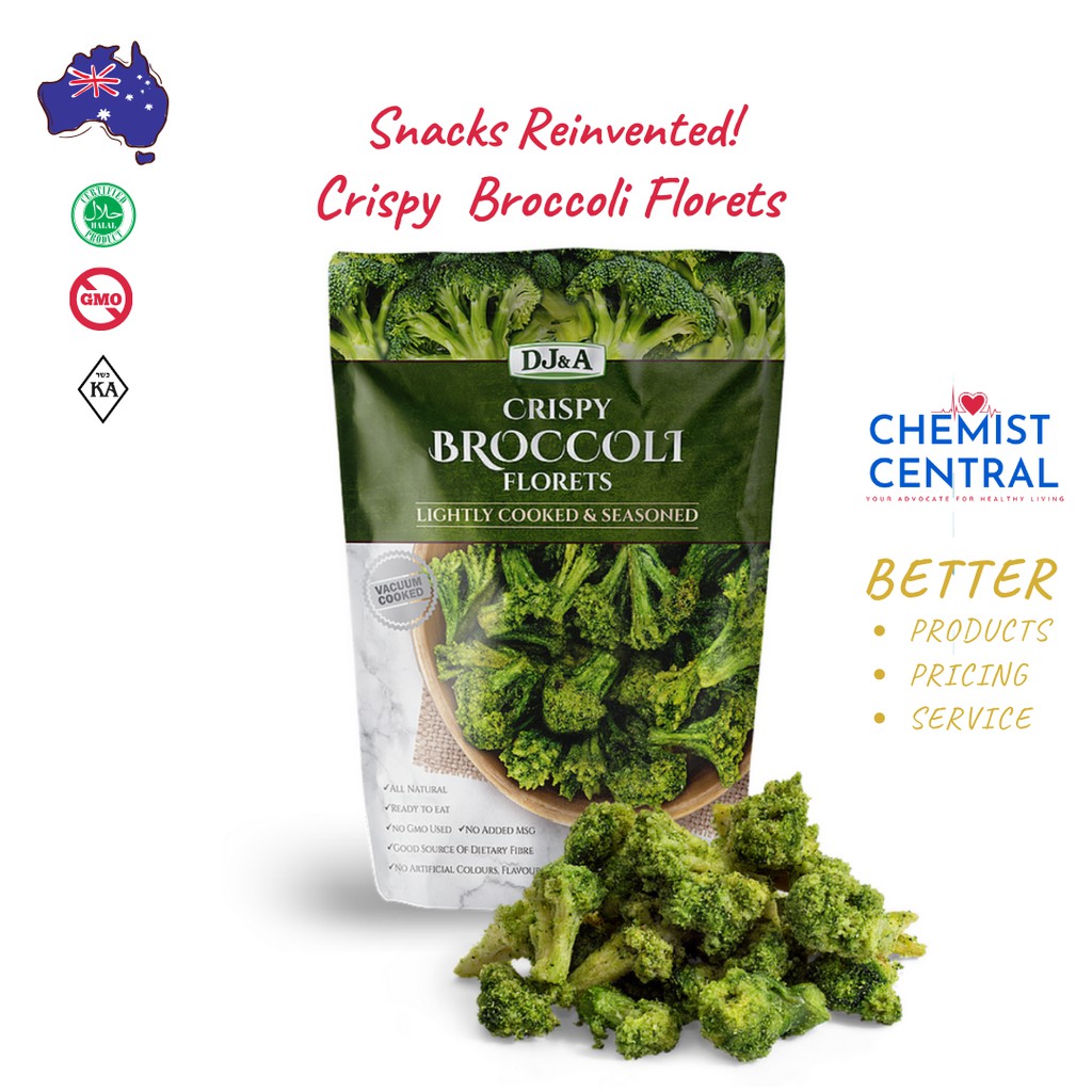 Crispy Broccoli Florets 25g DJ&A Australian Natural Healthy Snacks