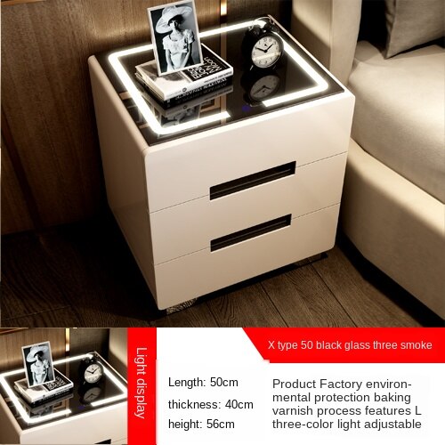 Intelligent bedside table simple modern wireless charging bedside small